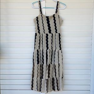 Zara Black and Cream Dress Size Medium